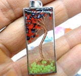 7 Chakra Reiki Healing Tree Pendant for Jewelry Making