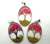 7 Chakra Reiki Healing Tree Pendant for DIY Jewelry Making