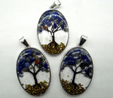 7 Chakra Reiki Healing Tree Pendant for DIY Jewelry Making