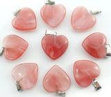 50pcs Heart-Shaped Pendants for DIY Jewelry Making Necklace