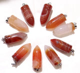Natural Stone Quartz Crystal Tiger Eye Opal Pendant for DIY Jewelry Making