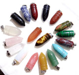 Natural Stone Quartz Crystal Tiger Eye Opal Pendant for DIY Jewelry Making