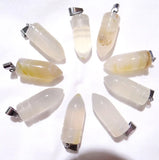 Natural Stone Quartz Crystal Tiger Eye Opal Pendant for DIY Jewelry Making