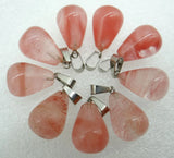 Natural Stone Quartz Crystal Turquoises Pendant Jewelry Making Necklace