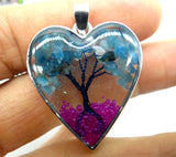 7 Chakra Reiki Healing Tree Heart Pendant