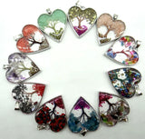 7 Chakra Reiki Healing Tree Heart Pendant