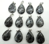 Natural Stone Quartz Crystal Tiger Eye Lapis Turquoises Opal Teardrop Pendants
