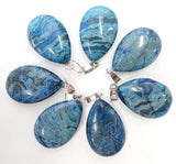 Stone Teardrop Pendants for Jewelry Making