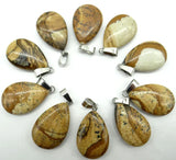 Natural Stone Crystal Teardrop Pendants for DIY Jewelry Making