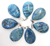Natural Stone Quartz Crystal Tiger Eye Lapis Turquoises Opal Teardrop Pendants