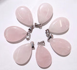 Natural Stone Quartz Crystal Tiger Eye Lapis Turquoises Opal Teardrop Pendants