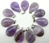 Natural Stone Crystal Teardrop Pendants for DIY Jewelry Making
