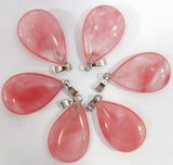 Natural Stone Quartz Crystal Tiger Eye Lapis Turquoises Opal Teardrop Pendants