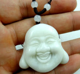 Natural Stone Quartz Crystal Buddha Head Amulet Pendant for DIY Jewelry Making