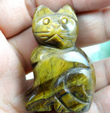 Natural Stone Quartz Turquoise Cat Pendant for DIY Jewelry Making