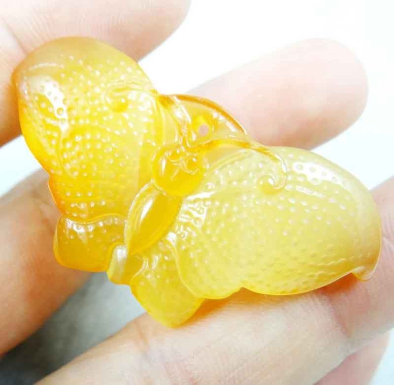 Natural Stone Butterfly Pendant for DIY Jewelry Making