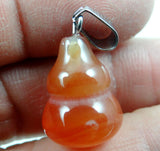 Natural Stone Quartz Crystal Turquoises Opal Tiger Eye Gourd Shape Pendant