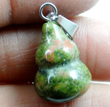 Natural Stone Quartz Crystal Turquoises Opal Tiger Eye Gourd Shape Pendant