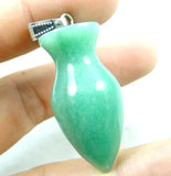 Natural Stone Quartz Crystal Turquoise Tiger Eye Vase Pendant