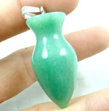 Natural Stone Quartz Crystal Turquoise Tiger Eye Vase Pendant