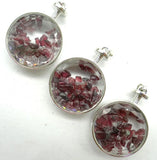 Natural Stone Quartz Aventurine Turquoises Gravel Glass Pendant