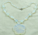 Natural Stone Quartz Crystal Aventurine Turquoises Tiger Eye Flower Pendant