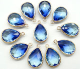 Quartz Crystal Teardrop Pendants DIY Jewelry Making 10pcs