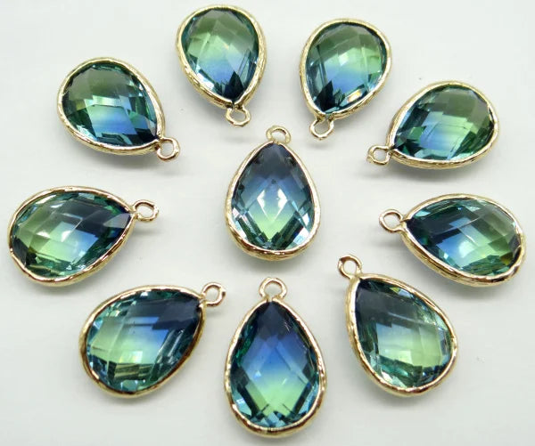 Quartz Crystal Teardrop Pendants DIY Jewelry Making 10pcs