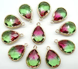 Quartz Crystal Teardrop Pendants DIY Jewelry Making 10pcs