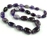 Quartz Crystal Lapis Lazuli Labradorite Beaded Pendant Necklace