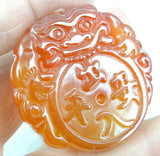 Red Marine Chalcedony Beast Pendant for DIY Jewelry Making