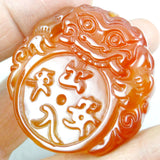 Red Marine Chalcedony Beast Pendant for DIY Jewelry Making