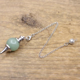 Natural Stone Radiesthesia Pendulum for Dowsing Spiritual Divination Wicca