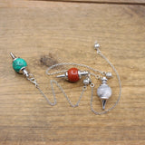 Natural Stone Radiesthesia Pendulum for Dowsing Spiritual Divination Wicca