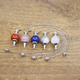Natural Stone Radiesthesia Pendulum for Dowsing Spiritual Divination Wicca