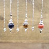 Natural Stone Radiesthesia Pendulum for Dowsing Spiritual Divination Wicca
