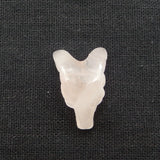 Rose Quartz Carved Wolf Head Pendant Bead