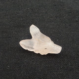 Rose Quartz Carved Wolf Head Pendant Bead