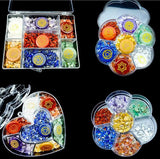 7 Chakra Stones Set Crystal Gravel Chips with Plastic Container