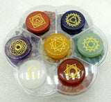 7 Chakra Stones Set Crystal Gravel Chips with Plastic Container