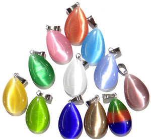 Teardrop Quartz Crystal Pendants for DIY Jewelry Making Necklace