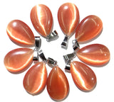 Teardrop Aventurine Quartz Turquoise Cat Eyes Pendants for DIY Jewelry