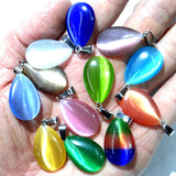 Teardrop Aventurine Quartz Turquoise Cat Eyes Pendants for DIY Jewelry