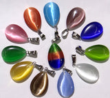 Teardrop Aventurine Quartz Turquoise Cat Eyes Pendants for DIY Jewelry