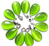 Teardrop Aventurine Quartz Turquoise Cat Eyes Pendants for DIY Jewelry