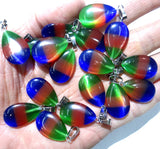 Natural Stone Tearrop Cat Eyes Pendants for DIY Jewelry Making