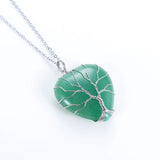 Tree of Life Wrapped Hearts Crystal Pendant Necklace for Women
