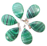 24pcs Natural Stone Teardrop Pendants for DIY Jewelry Making Necklace