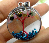 7 Chakra Reiki Tree Pendant Natural Stone DIY Jewelry