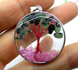 7 Chakra Reiki Tree Pendant Natural Stone DIY Jewelry